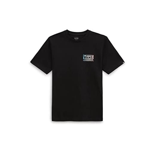 Vans global stack t-shirt, black, 12-14 anni unisex-bambini