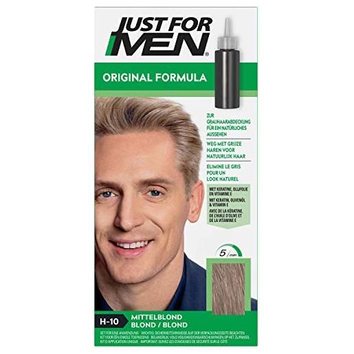 Just for men - tintura per capelli biondi, ripristina il colore originale per un look naturale, blonde (h10)