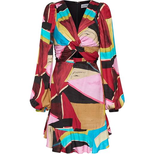 Rebecca Vallance abito bastille corto con stampa astratta - multicolore