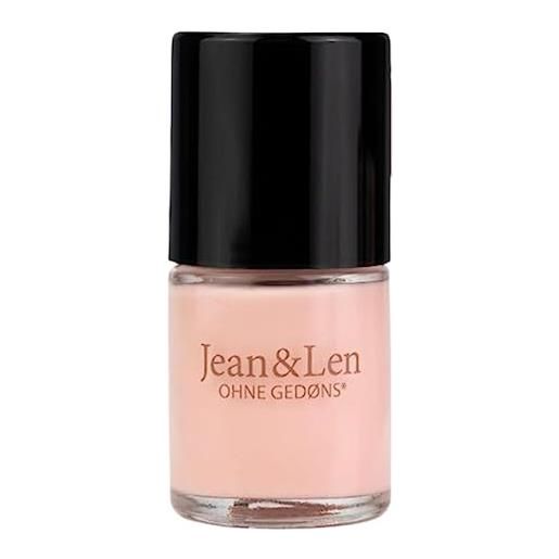 Jean & Len plant-based nail polish soft rosé (205), struttura ad asciugatura rapida, formula altamente pigmentata, smalto a base vegetale e vegano, con pennello largo, senza siliconi e parabeni, 12 ml