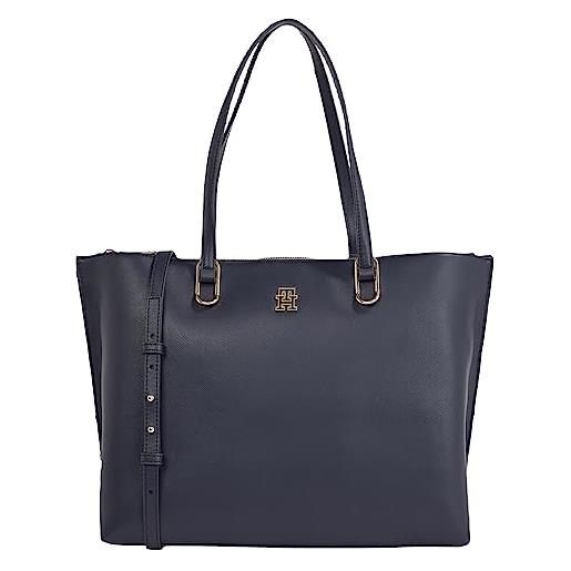 Tommy Hilfiger th timeless workbag aw0aw15242, borse a tracolla donna, blu (space blue), os