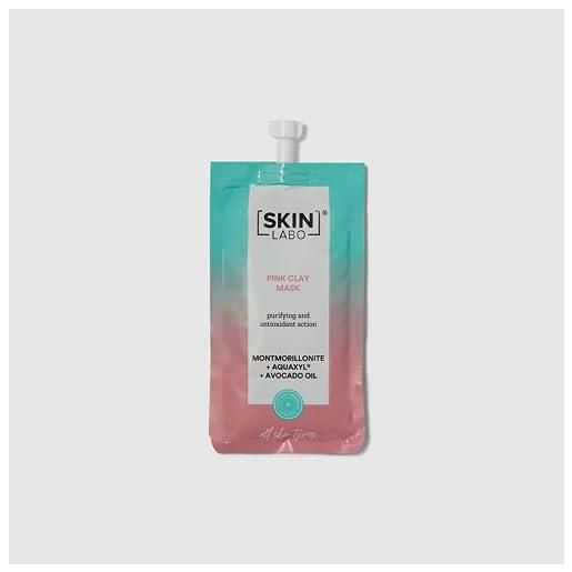 SKIN LABO skin. Labo - maschera all'argilla rosa - purifica e perfeziona la pelle del viso, maschera delicata, riduce le impurità - 30 ml