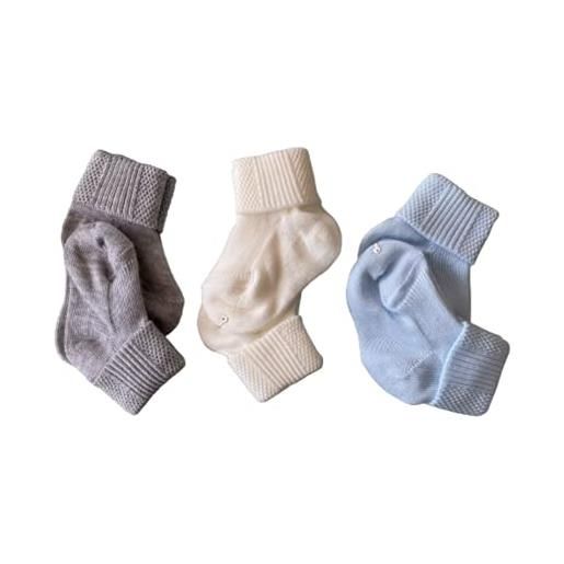 Bel Piccino 6 paia calzini in caldo cotone neonato e neonata colori assortiti (assortiti chiaro (neonato), 1-4 mesi)
