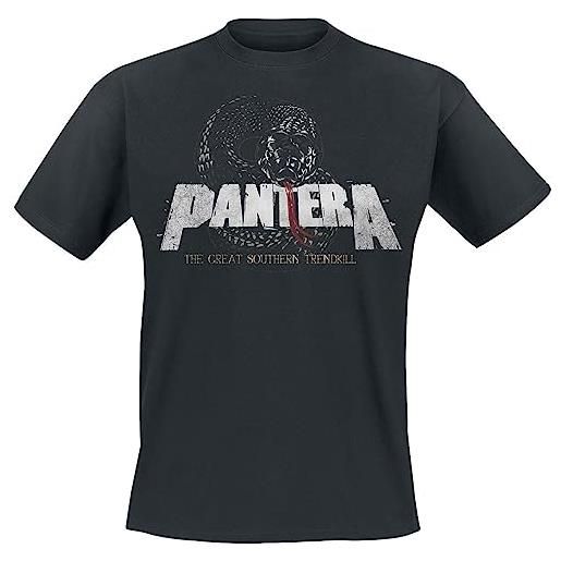 Pantera trendkill snake uomo t-shirt nero m 100% cotone regular