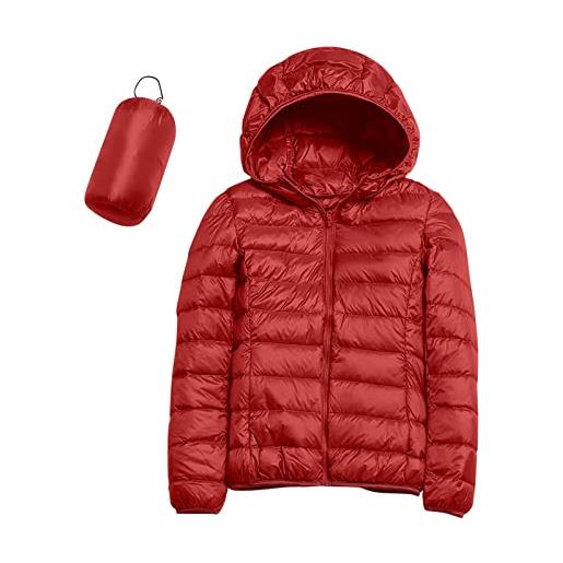 Eauptffy giacca con cappuccio, jacket termici casual giubbino basic cerniera a zip giacca design trapuntato, invernale piumino inverno effetto piumino, activewear passeggiata