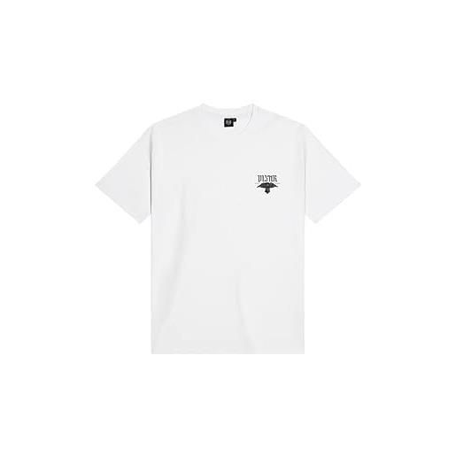 Dolly Noire t-shirt modello plague tee, a girocollo, maxi stampa sul retro a contrasto, a maniche corte, vestibilità over, colore white bianco white