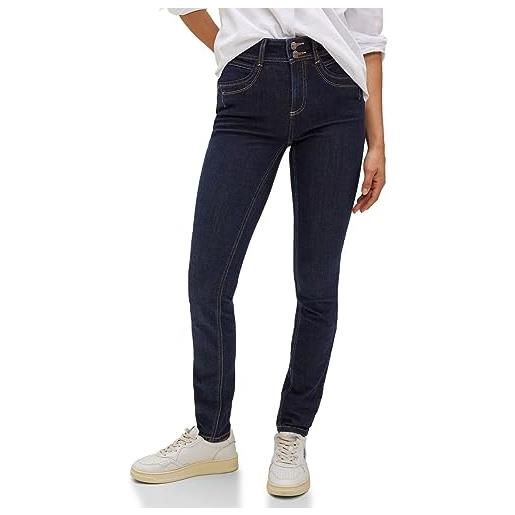 Street One a376589 jeans slim e high, indaco profondo, 30w x 30l donna