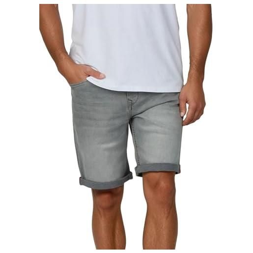 riverso rivudo - pantaloni corti da uomo in denim, 99% cotone, pantaloncini di jeans, bermuda, jeans short, grigio, azzurro, blu, nero, w30 - w42 - light blue denim (l139) - w32