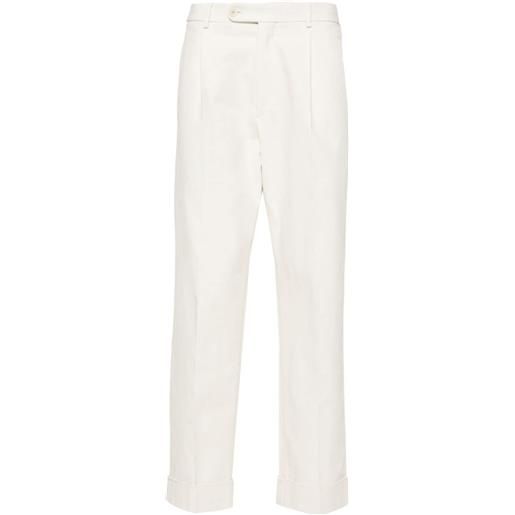 Gucci pantaloni sartoriali con ricamo gg - bianco