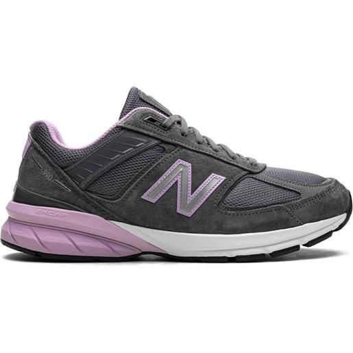 New Balance sneakers 990v5 miusa lead dark violet glow - grigio