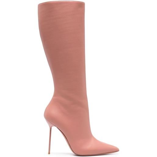 Paris Texas lidia 105mm leather stiletto boots - rosa