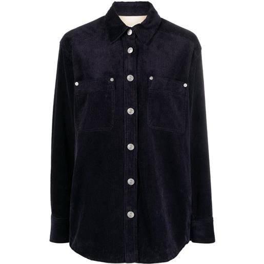 MARANT ÉTOILE long-sleeve corduroy shirt - blu