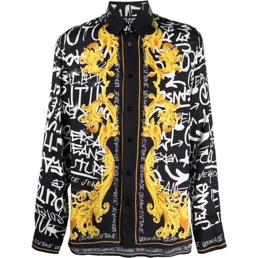 Versace Jeans Couture logo-print long-sleeve shirt - nero