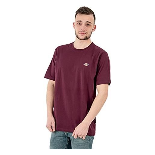 Dickies mapleton uomo t-shirt marrone/rosso xl 100% cotone regular