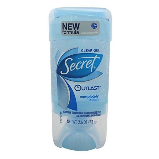 Secret outlast clear gel anti-perspirant & deodorant completely clean 80ml, completely clean