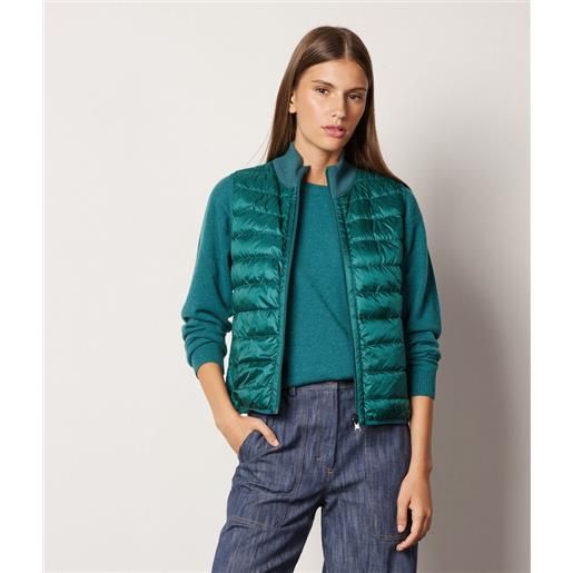 Falconeri cashmere piumino reversibile malachite