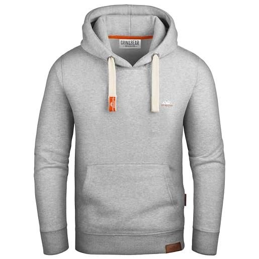 Grin&Bear uomo felpa con cappucio gb023-nero-l