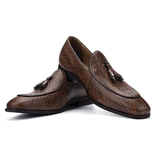 JITAI mocassini uomo comfort leggero scarpe eleganti uomo scarpe estive loafers, nero-01, 42 eu (9 uk)