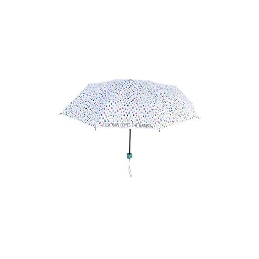 Legami umb0001, ombrello pieghevole ø 100 cm in poliestere struttura acciaio nero impugnatura pl unisex adulto, after rain, small
