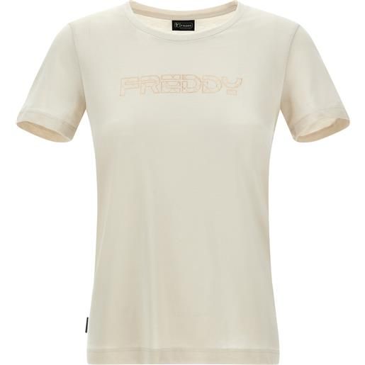 Freddy t-shirt in jersey di cotone con logo freddy bronzo