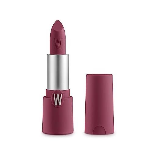 WYCON cosmetics matt icon soft matt lipstick - rossetto matt dal finish vellutato con effetto rimpolpante e levigante - 12 fair scarlet