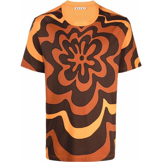 Marni t-shirt a fiori - arancione