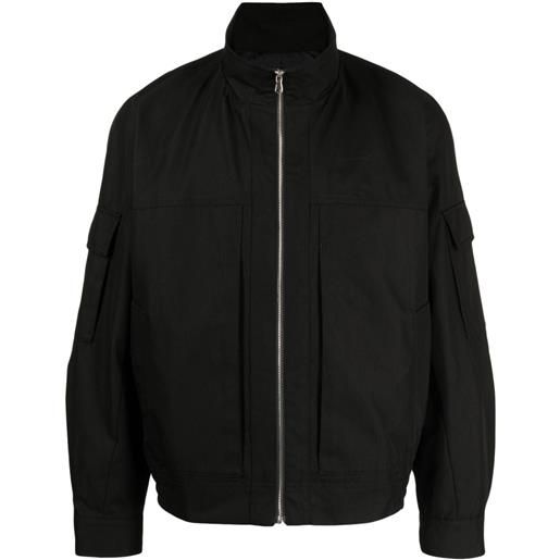 STUDIO TOMBOY sleeve-pocket zip-up bomber jacket - nero