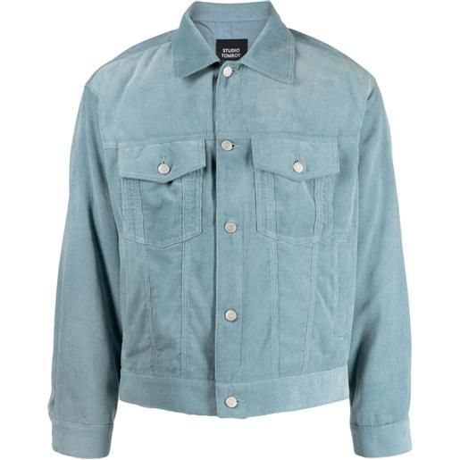 STUDIO TOMBOY giacca-camicia a coste - blu
