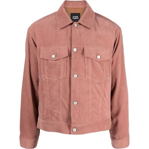 STUDIO TOMBOY buttoned corduroy shirt jacket - rosa