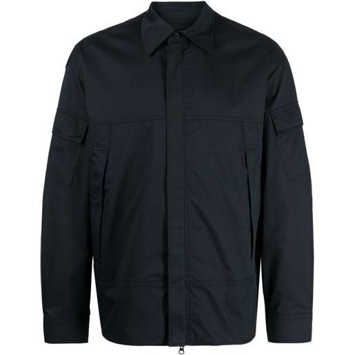 STUDIO TOMBOY giacca-camicia con maniche a spalla bassa - blu