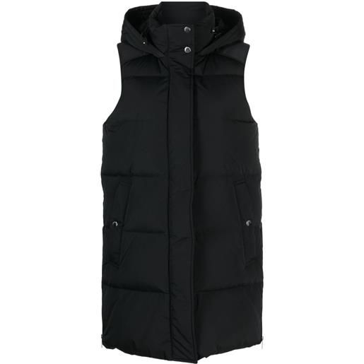 Woolrich padded hooded gilet - nero