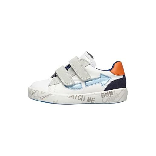 Naturino kristil vl-sneakers in pelle e tessuto-bianco, bianco 38