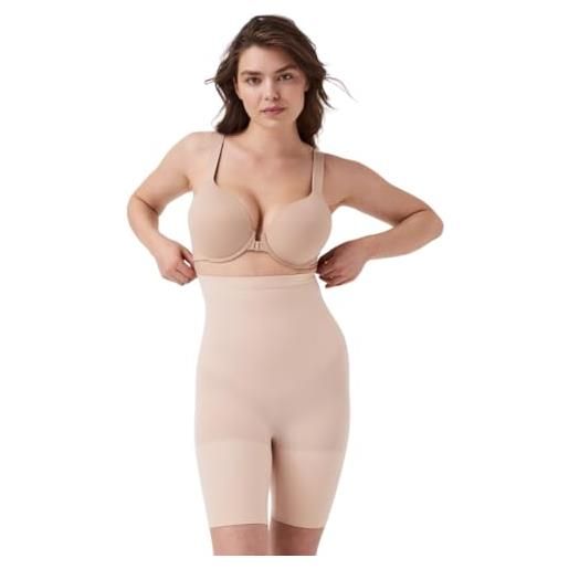 Spanx higher power short, pantaloncino modellante donna, beige (soft. Nude), xl