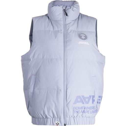 AAPE BY *A BATHING APE® gilet imbottito con stampa - viola