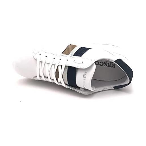 IGI&CO uomo sten, scarpe con lacci, bianco (white), 45 eu