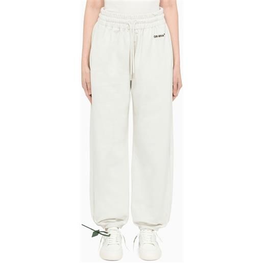 Off-White™ pantalone jogging bianco in cotone