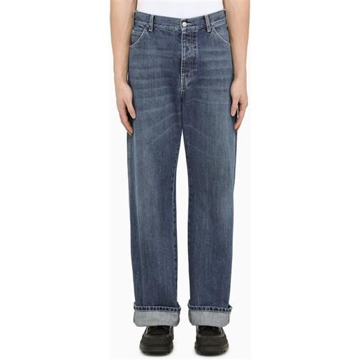 Alexander McQueen jeans ampio blu in cotone