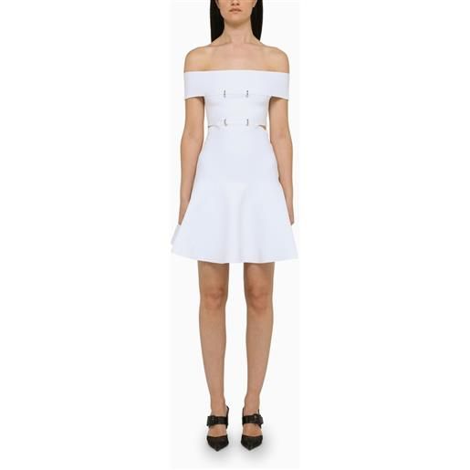 Alexander McQueen abito corto bianco con cut-out