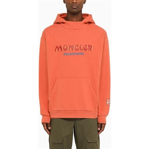 Moncler X Salehe Bembury felpa arancio in jersey di cotone