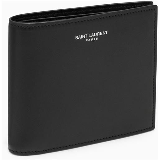 Saint Laurent portafoglio bi-fold nero in pelle