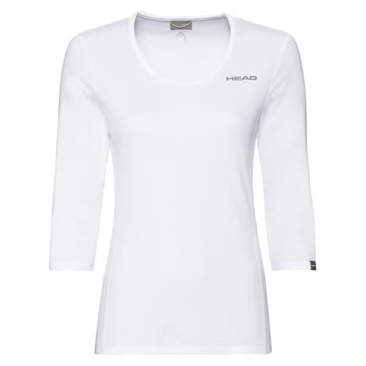 Head club tech, t-shirts donna, bianco, l
