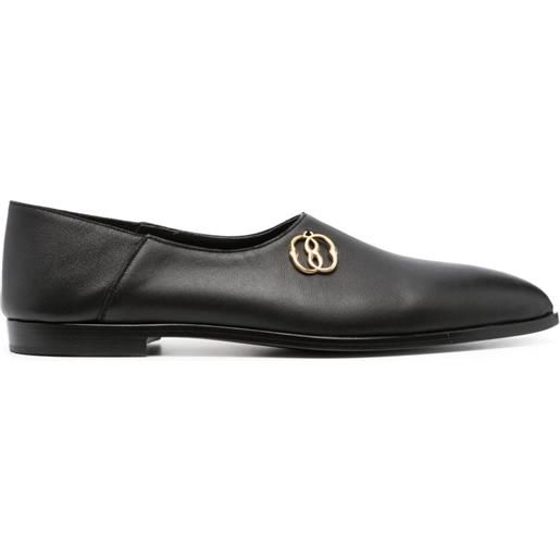 Bally pointed-toe leather loafers - nero