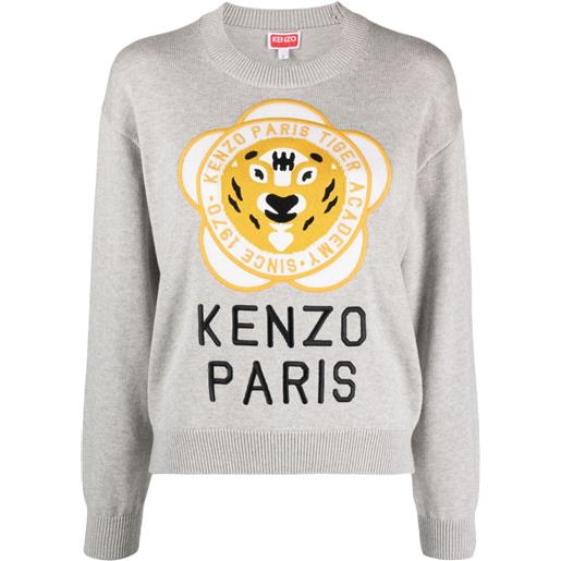 Kenzo tiger academy wool-blend jumper - grigio