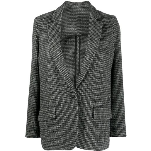 MARANT ÉTOILE houndstooth wool blazer - grigio