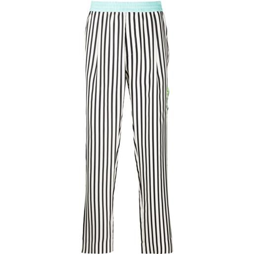 Haider Ackermann x fila striped straight-leg trousers - bianco