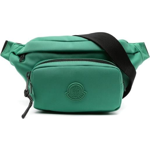 Moncler logo-patch belt bag - verde