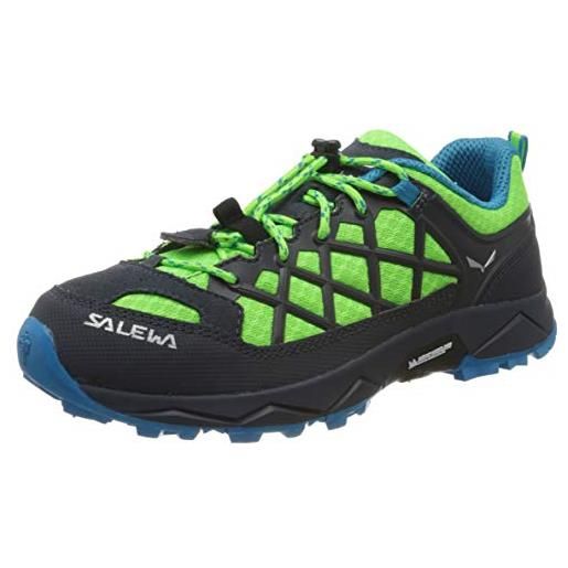 Salewa jr wildfire scarpe da trekking e da escursionismo donna , ombre blue/fluo green, 32 eu