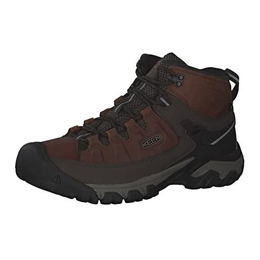 KEEN targhee 3 mid waterproof, scarpe da escursionismo uomo, marrone bungee cord black, 46 eu
