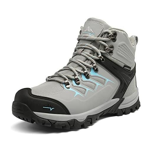 NORTIV 8 stivali trekking donna scarpe da montagna scarpe da trekking impermeabili per le donne all'aperto grigio snhb2211w-e größe 40 (eur)