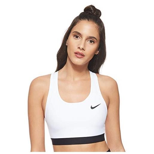 Nike womens bra w nk df swsh band nonpded bra, black/black/white, bv3900-010, 2xl